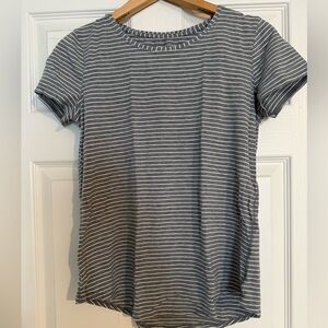 Lululemon love t shirt, grey and white stripe, size 6